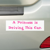 Princess Driving Bumpersticker (Op auto)