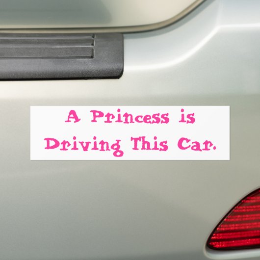 Princess Driving Bumpersticker (Op auto)