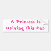 Princess Driving Bumpersticker (Voorkant)