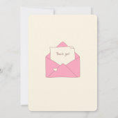 Princess Duck Schattigee Roze Verjaardagsfeest Uit Kaart (Achterkant)