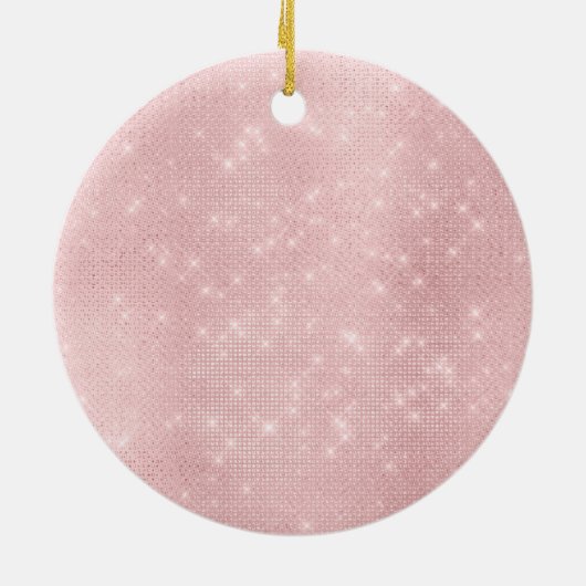 Princess Eenhoorn Roos Goud - Blush Pink Keramisch Ornament (Achterkant)