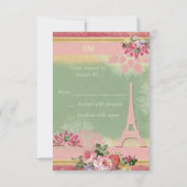 Princess Eiffel Tower Baby shower RSVP (Achterkant)