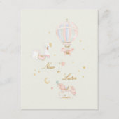 princess elegant girl pink baby shower keepsake informatiekaartje (Voorkant)