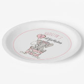 Princess Elephant Balloon kinddag Papieren Bordje (Gekanteld)