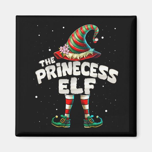 Princess Elf Family Matching Group Christmas Girls Magneet (Voorkant)