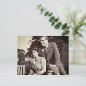 Princess Elizabeth II Prince Philip Briefkaart (Staand voorkant)