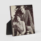 Princess Elizabeth II Prince Philip Fotoplaat (Voorkant)