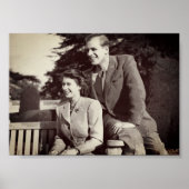 Princess Elizabeth II Prince Philip Poster (Voorkant)