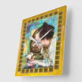 Princess en de Frog Prince Vierkante Klok (Hoek)