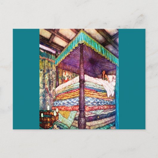 Princess en de Pea Briefkaart (Voorkant)