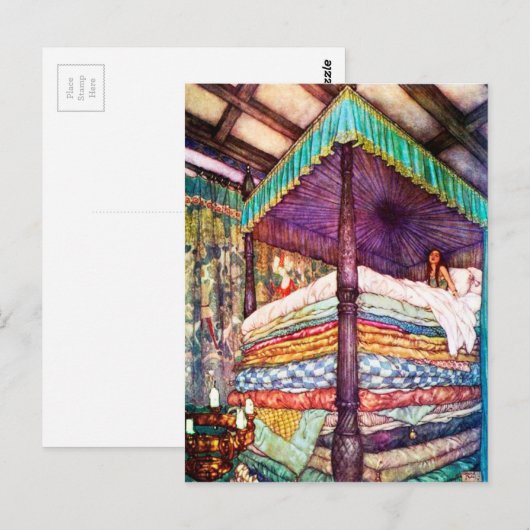 Princess en de Pea Briefkaart (Voorkant / Achterkant)