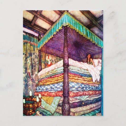 Princess en de Pea Briefkaart (Voorkant)