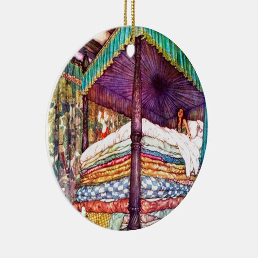 Princess en de Pea Keramisch Ornament (Rechts)