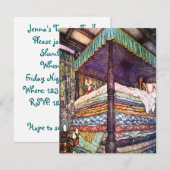 Princess en de Pea-uitnodiging Kaart (Voorkant / Achterkant)