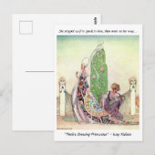 Princess en de sprookjesillustratie van de tuinjon briefkaart (Voorkant / Achterkant)