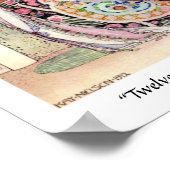 Princess en de sprookjesillustratie van de tuinjon poster (Hoek)