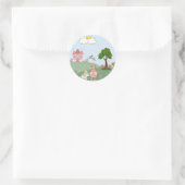 Princess en haar kasteel ronde sticker (Tas)