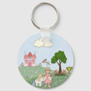 Princess en haar kasteel sleutelhanger
