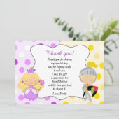 Princess en Knight Dank u wel Bedankkaart (Staand voorkant)