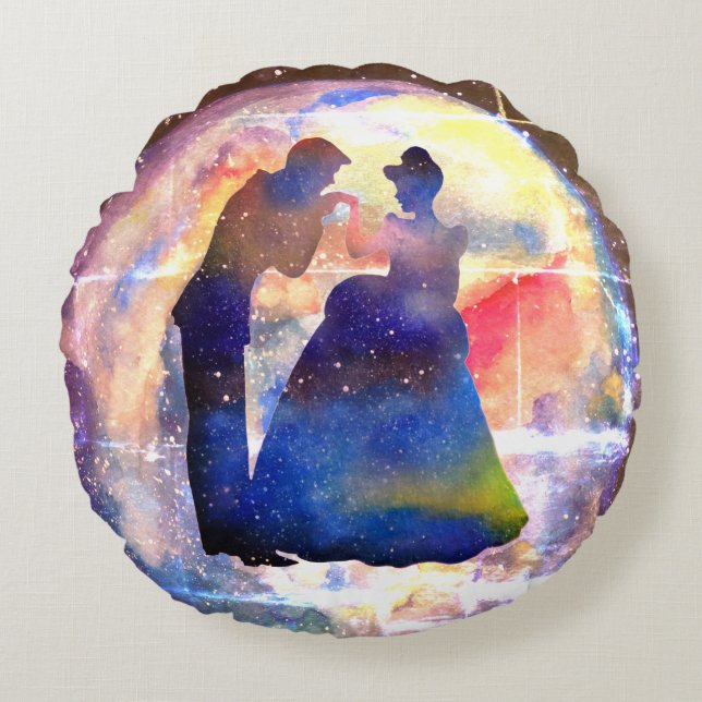 Princess en prins-ronde gooien het kussen (Voorkant)