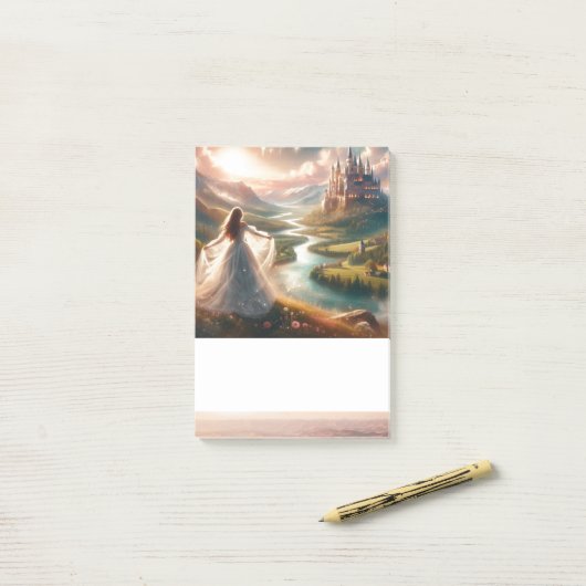 Princess Enchanted Castle Sprookje Post-it® Notes (Op bureau)
