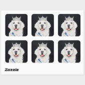 Princess English Retriever Vierkante Sticker (Vel)
