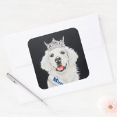 Princess English Retriever Vierkante Sticker (Envelop)