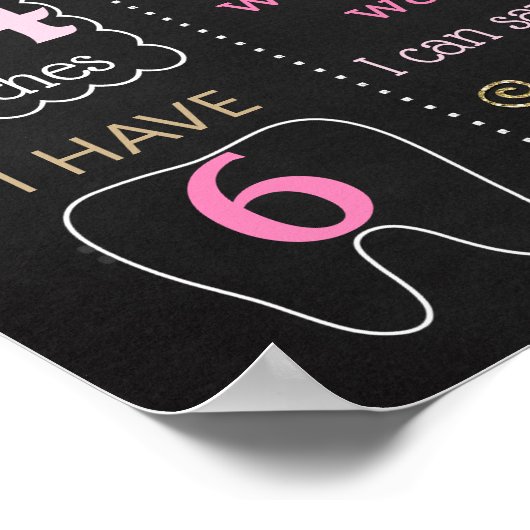 Princess Fairy Birthday Party-bord Poster (Hoek)