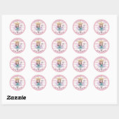 Princess Fairy Pink & Gold Hartelijk dank Ronde Sticker (Vel)