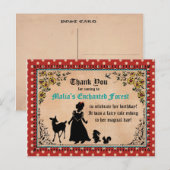 Princess Fairy Tale Bedankt Briefkaart (Voorkant / Achterkant)