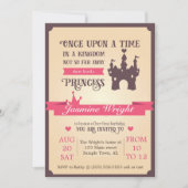 Princess Fairy Tale First Birthday Invitation Kaart (Voorkant)