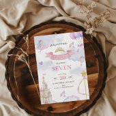 Princess Fairytale Pink Gold Schattige Meisje Verj Kaart