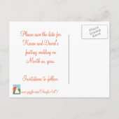 Princess FairyTale Pumpkin Carriage Save the date Aankondigingskaart (Achterkant)