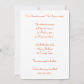 Princess FairyTale Pumpkin Carriage Wedding Uitnod Kaart (Achterkant)