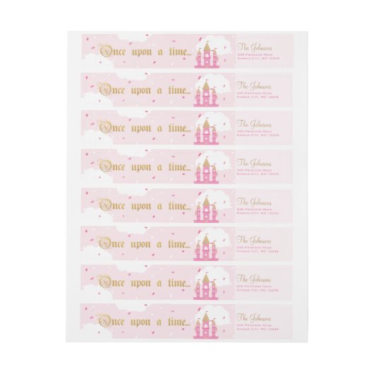 Princess Fairytale Return Address Labels (Vel)
