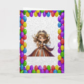 Princess Fairytale Royal  Groet Verjaardag Kaart (Achterkant)