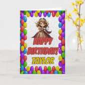 Princess Fairytale Royal  Groet Verjaardag Kaart (Gele Bloem)