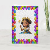 Princess Fairytale Royal  Groet Verjaardag Kaart (Achterkant)