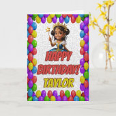 Princess Fairytale Royal  Groet Verjaardag Kaart (Gele Bloem)