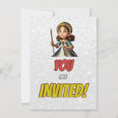 Princess Fairytale Royal  Verjaardagsuitnodiging Kaart (Achterkant)