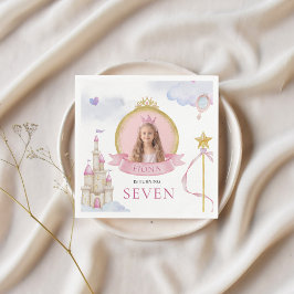 Princess Fairytale Schattige Pink Girl's foto Verj Servet
