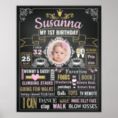 Princess First jarig Sign Milestone Poster (Voorkant)