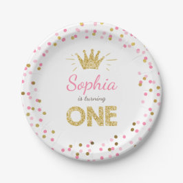Princess First Year Paper Bord Pink Gold