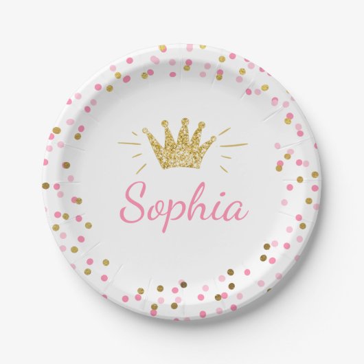 Princess First Year Paper Bord Pink Gold (Voorkant)