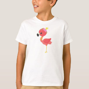Princess Flamingo, Crown, Cute Flamingo, Flowers T-shirt