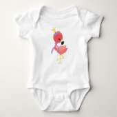 Princess Flamingo, Cute Flamingo, Flowers, Crown Romper (Voorkant)
