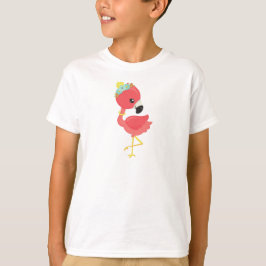 Princess Flamingo, Flowers, Crown, Cute Flamingo T-shirt