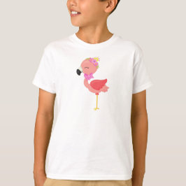Princess Flamingo, Flowers, Cute Flamingo, Crown T-shirt