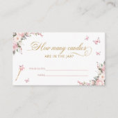 Princess Floral Baby Raad hoeveel Snoepjes Kaarten (Voorkant)