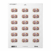 Princess Floral Naam Etiketten – Gepersonaliseerde (Full Sheet)